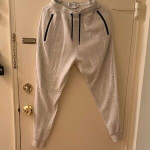 Urban Heritage Gray Jogger Sweatpants with Zipper-Black Accents. Size Small.